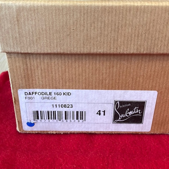 Louboutin Daffodile 160MM Grege Kid Leather - 41 - Picture 2 of 9